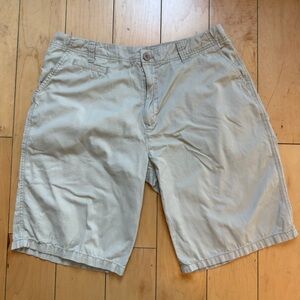 Light Beige Casual Cotton Shorts